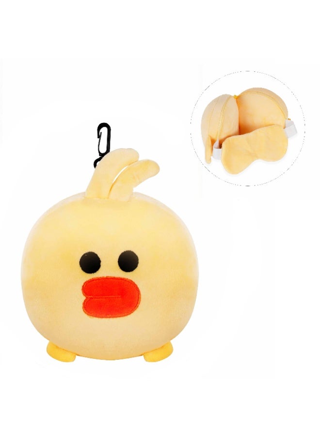 VEA Kids Pillow with Eye Mask – Yellow Duck Design, Travel Pillow for Kids, Lightweight Sleeping Pillow for Car, Flight & Nap Time - Image 2